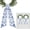 Size 5"x50", variant on Blue French Toile Wreath Sash for Front Door, 2 Pack Nylon Wreath Ribbon for Personalization and Home Decor