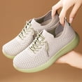 thumbnail image 3 of Women's Wide Toe Box Barefoot Shoes Breathable Non Slip Walking Shoes Lightweight Knit Running Lace Up Sneakers Green Size 6, 3 of 6