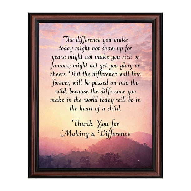 Download Teacher Gifts To Say Thank You Principal Gifts Or Daycare Teacher Gifts You Make A Difference Quote Thanking Those Who Work With Children Teacher Appreciation Gifts 2180 Walmart Com Walmart Com