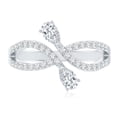 thumbnail image 4 of Rosec Jewels Lab Created Diamond Promise Infinity Ring - Minimalist Ring - EF-VS Quality, 18K White Gold, US 10.50, 4 of 8