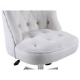 thumbnail image 4 of Alexent Velvet Office Chair with Adjustable 360 Degree Swivel in White, 4 of 17