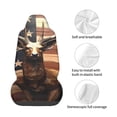 thumbnail image 4 of Honeii Deer American Flag Vintage Print Car Seat Cover,Car Interior Covers,Universal Fit Seat Protector, Compatible with Most Cars, SUVs, Trucks, and Vans, 4 of 5