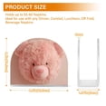 thumbnail image 3 of Cute Bear Head Napkin Holder for Table Clear Napkin Stand Paper Holder Acrylic Organizer Dispenser Napkins for Dinner Kitchen Restaurant Room, 3 of 8
