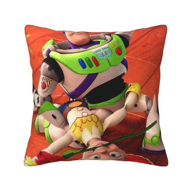 Funda de cojín de pana suave de Toy Story, 18 x 18 pulgadas, funda de almohada decorativa para sofá, dormitorio, cama, silla y sala de estar