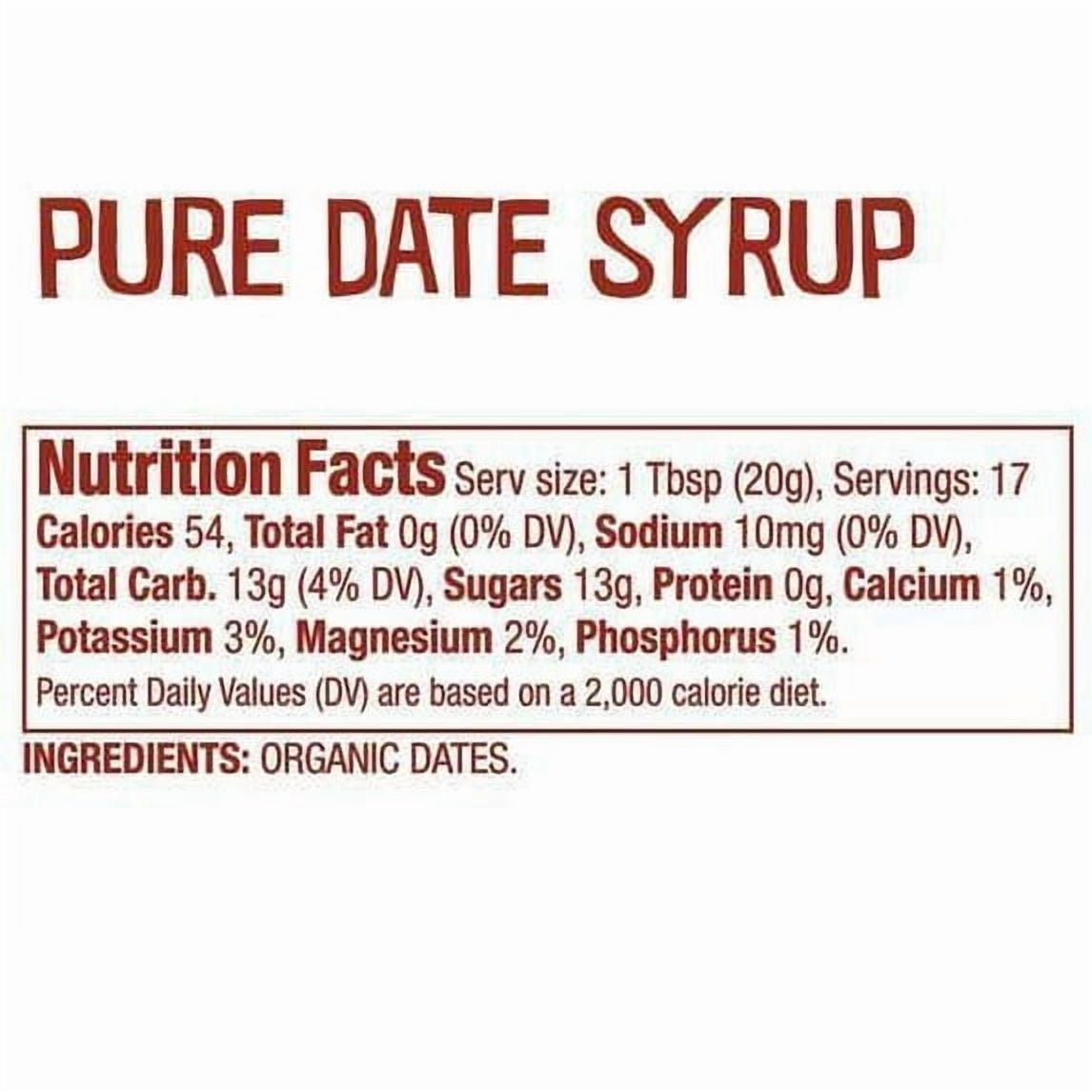 Date Lady Date Syrup 1.5lb Squeeze Bottle, 1 ingredient: 100% Organic Dates. Vegan, Paleo, Gluten-free & Kosher