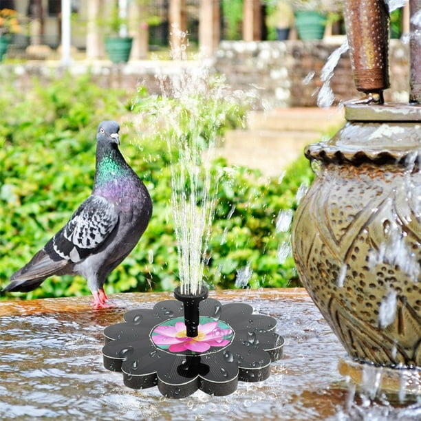 Fontaine solaire, pompe de fontaine solaire 1.4w pour bain d'oiseaux, pompe  solaire pour la circulation de l'eau et l'eau de jardin