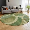 thumbnail image 6 of Addison Rugs Mayfield Premium Machine Washable Transitional Geometric Green Round Rug, 8' x 8', 6 of 6