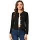 thumbnail image 1 of Chaqueta De Mujer Con Botones Cortos Y Ligeros Vintage De Otoño Con Bolsillos Negro M, 1 of 6