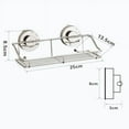 thumbnail image 2 of Easy Install Suction Cup Bathroom Shelf Made of ABS and Stainless Steel, 2 of 9
