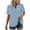 Blue, variant on BLVB Womens Summer Tops V Neck T Shirts Puff Sleeve Tops Loose Casual Blouses Flowy Vacation Outfits