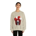 thumbnail image 3 of Skull Blood Roses Red Balloons Unisex Heavy Blend™ Crewneck Sweatshirt, 3 of 7
