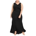thumbnail image 2 of Vestido Largo Calvin Klein Cuello de Vaca Negro 16 W Maxi Vaina, 2 of 2