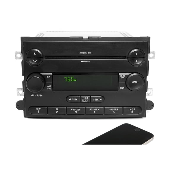 Restored 06 Ford Fusion Mercury Milan AM FM 6 CD Player Radio w Bluetooth 6E5T-18C815-AH (Refurbished)