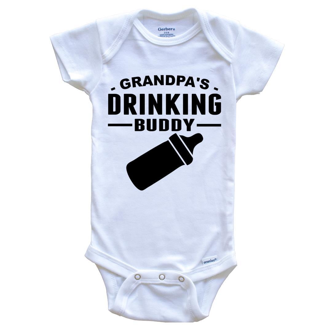 Grandpa Drinking Buddy Baby Onesie Shirt Shower Gift Newborn Clothes Gerber 