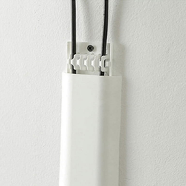 NeweggBusiness - TV Cable Hider 628in Cord Cover for Wall Mounted TV  Paintable Cable Concealer Raceway Kit Cuttable Cable Cover PreDrilled Wire  Cover Channel 4X L157in W236in H075in CC07 White