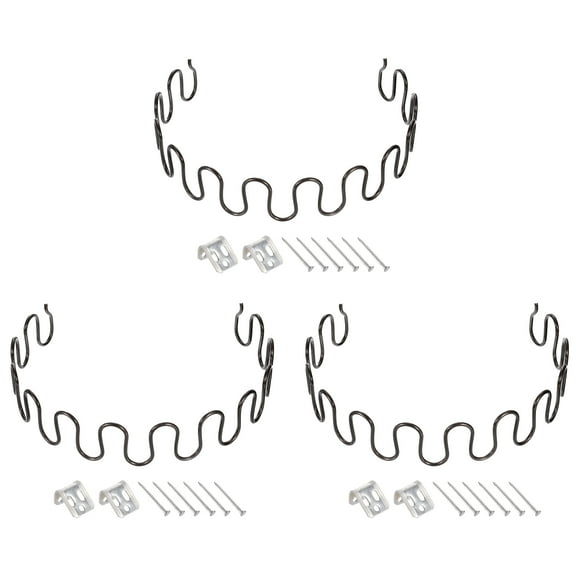 Uxcell 3Sets Upholstery Spring Replacement Kits, 21.65" Sagging Cushions Repair Kit with Clips Nails for Furniture