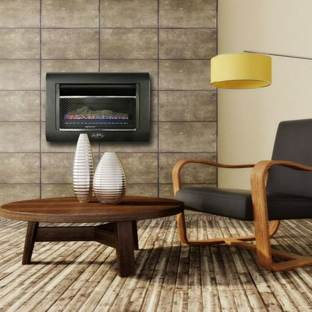 Non Vented Gas Fireplace - Duluth Forge Vent Free Linear Wall Gas Fireplace - 26,000 BTU, T-STAT, Model DF300L