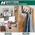 thumbnail image 3 of Over Door Hooks, Heavy Duty Stainless Steel Over Door Hanger with Rust Resistant Finish, 5 Hooks for Coats, Hats, Bags, Clothes, Towels, 3 of 5