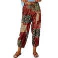 thumbnail image 1 of Pantalons Fins pour Femmes, Mode Imprimée, Taille Mi-Haute, Jambes Larges, Type 2 S, 1 of 7