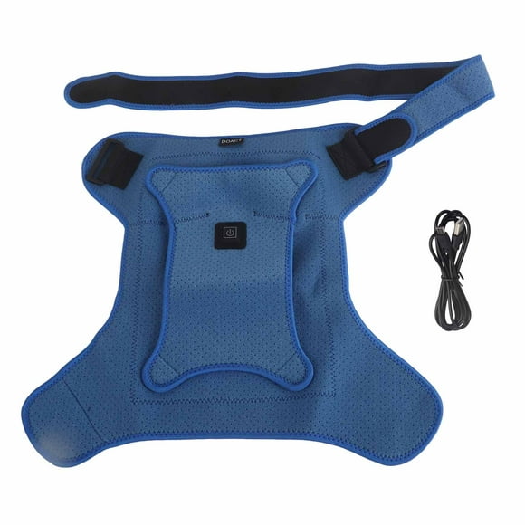 Heated Shoulder Support, Electric Shoulder Support Shawl Blue Heating Shoulders Breathable Punching Adjustable Dislocated Strap For Rotator Cuff, Neoprene Wrap Belt AC Joint Muscle