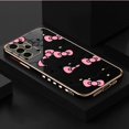 thumbnail image 3 of Smooth E-TPU Phone Case For Samsung Galaxy S24 S23 S22 S21 S20 FE S10 S9 A01 A02 A03 PLUS ULTRA 5G Case Pink Art Hello Kitty Cat, 3 of 5