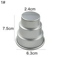 thumbnail image 2 of Travelwant Mini 3-Tier Cupcake Pudding Cookie Mold Chocolate Cake Mold Baking Pan Party Food Mould, Aluminum Alloy Multi Tier Cake Pan Baking Pan Nonstick, 2 of 7