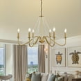 thumbnail image 7 of LovingAHome 6 Light Candle Stick Chandeliers with Crystal Gold Pendant Light  for Living Room Dining Room, 7 of 7