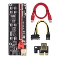 thumbnail image 2 of VER009S-Plus PCIE Riser 1X a 16X Cable USB3.0 Conector SATA de 6 pines (Rojo), 2 of 9