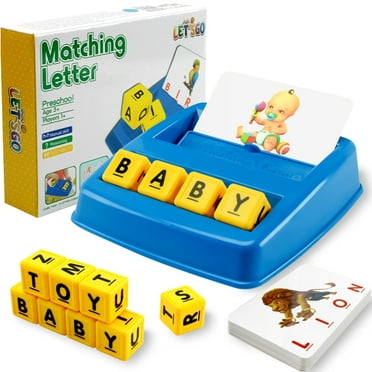 Matching Letter Game for Kids, Educational Learning Toys Spelling Games for Preschool Boys Girls Spelling/Reading/Math Learning/Word Recognition