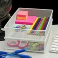 thumbnail image 4 of YBM Home White Mesh Drawer Organizer Tray for Kitchen and Desk Drawers  6” x 9” x 2”, 12 Pack, 4 of 10