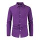 thumbnail image 1 of Men's Loose Cotton Linen Solid Color Lapel Long Sleeve Casual Cotton Linen Shirt TopM, 1 of 3