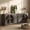 Bijou Ebony AAC, variant on BELLEZE 3-Piece Sideboard Cabinet Set Freely Configurable, Modern Wood Modular Cabinet contain 2 3-Drawer Storage and Display Glass Door, Accen Storage Console for Dining Room Living Room, Camel