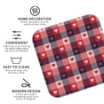 thumbnail image 3 of Vsdgher Heart Plaid Leather Coasters for Drinks, Durable Drink Coasters 4 Set for Tabletop Protection, Luxurious Home Décor and Housewarming Gift ( {designName})Square, 3 of 6