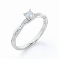 thumbnail image 2 of 1 Carat Princess-Cut Moissanite Infinity Engagement Ring in 18K White Gold over Silver, 2 of 2