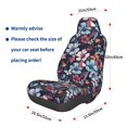 thumbnail image 3 of Daiia Flowers ad Butterflies Printed Car Seat Cover - Waterproof & Sweatproof - Universal Fit, Machine Washable, Non-Slip - Seat Protector for Car, Truck, SUV, Van (1 Pack), 3 of 5