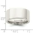 thumbnail image 2 of 925 Sterling Silver 10mm Comfort Fit Flat Size 10 Band Ring, 2 of 2