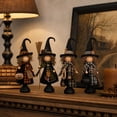thumbnail image 2 of Vintage Primitive Witch Statue For Halloween Decorations,Fall Witch Figurines Decor,Indoor Tabletop Decor For Halloween Fall Thanksgiving Gift(4Pcs), 2 of 4