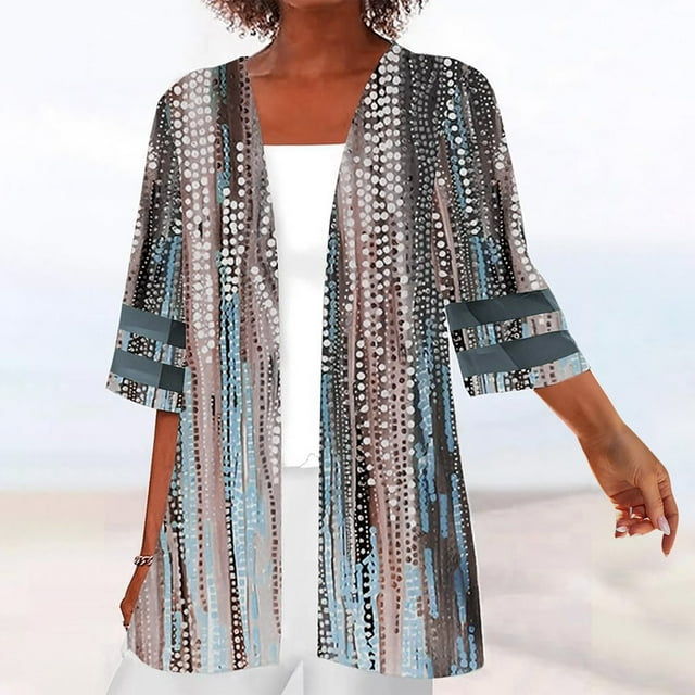 Nouveaux Hauts pour Femmes 2023 Grande Taille Mode Col Rond Décontracté Manches Longues Chandail Imprimé Hauts Blouse Chemise à Manches Longues pour Femmes