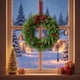 thumbnail image 5 of Billuyoard 4 Coronas Navideñas, Coronas para Armarios con Coronas Navideñas, Decoraciones de Cocina. Ventanas, Paredes, Árboles. Kits de decoración para fiestas Verde + Fruta + Rojo 4 Uds., 5 of 6
