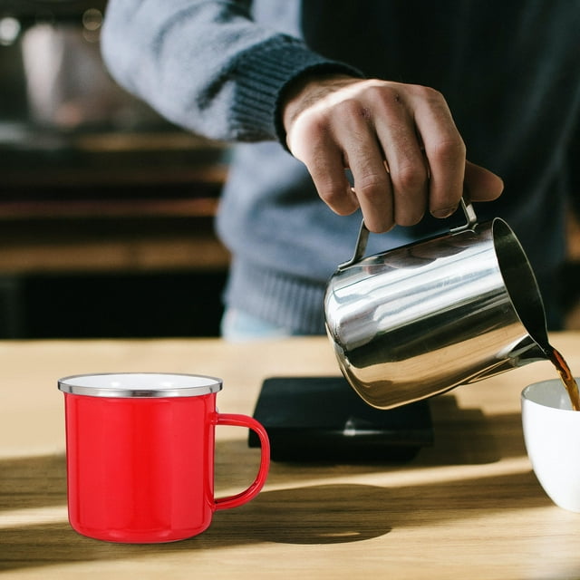 BESTYASH Taza Vintage De Esmalte Para Café Con Clásico Y Resistente Para Uso Diario