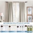 thumbnail image 6 of Urbanest Adjustable Double Curtain Rod Set Pila Flat Button Finials – 1″ Front & 3/4″ Back Rod With Black Rod, 48–84 Inches, 6 of 6
