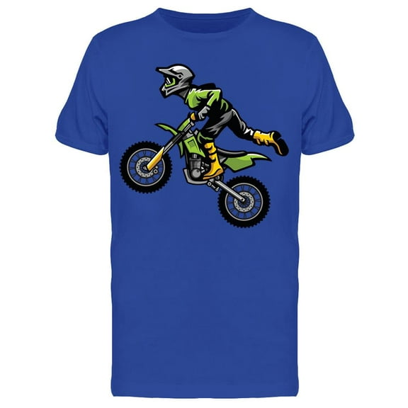 Motocross Rider Doing Stunt T-Shirt Men -Image by Shutterstock, Male 3X-Large
