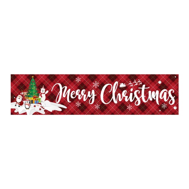 Pancarta decorativa para jardín, pancarta colgante para Nochebuena, pancarta para fiesta de invierno, pancarta para jardín, pancarta colgante para valla exterior, letrero para jardín