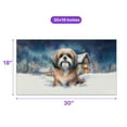 thumbnail image 5 of Hello Winter Shih Tzu Welcome Snowy Night Watercolor Vintage Doormat Lion Dog Lover Gifts Indoor Outdoor Welcome Mat - 01011, 5 of 5