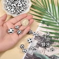 thumbnail image 3 of 60 Pcs 3 Style Buffalo Plaid Wooden Chunky Beads Black White Wooden Beads Plaid Wooden Beads for Hand Craft Necklace Earring Jewelry Making, 3 of 7