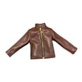 thumbnail image 4 of Chaqueta de cuero PU 1/6 CUTICAT Abrigo en miniatura rojo, 4 of 8