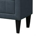 thumbnail image 4 of Rheo Nightstand, 2 Drawers, 22 Inch Upholstered in Charcoal Gray Linen, 4 of 6