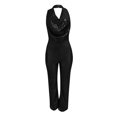 thumbnail image 3 of MSJUHEG Jumpsuits For Women One Piece Jumpsuits For Women New Jumpsuit Sleeveless Halter Neck Sequin Pants Women Womens Jumpsuit Black L, 3 of 4