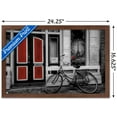 thumbnail image 3 of City Bike in Black and White Color Selected Red Wall Poster, 14.725" x 22.375" Framed, 3 of 6