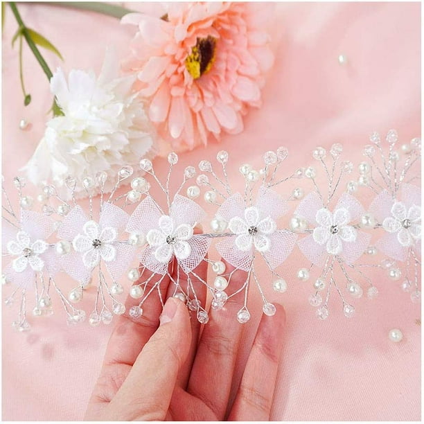 Tocado de princesa blanca, diadema de flores, vestido de cristal para comunión, accesorios para el cabello de boda con diamantes de imitación para niñas de flores JM | en línea Tocado de princesa blanca, diadema de flores, vestido de cristal para comunión, accesorios para el cabello de boda con diamantes de imitación para niñas de flores JM | en línea